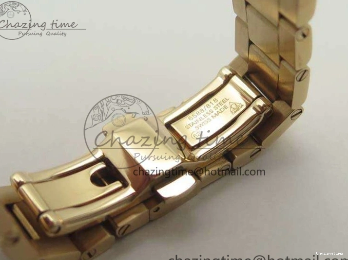 0418 Bright Aqua Terra Ladies 35mm RG V6F Best Edition Brown Dial On RG Bracelet A 8101